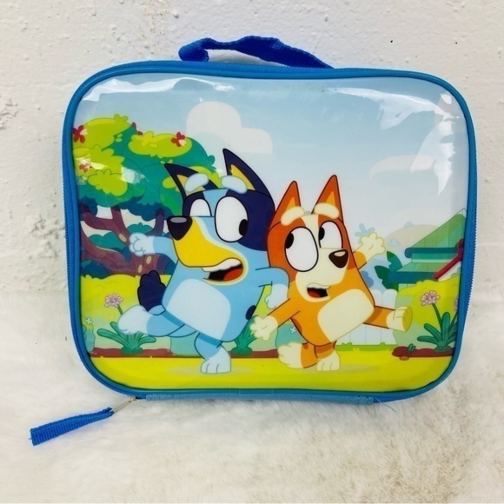 NWOT Bluey & bingo Lunchbox Bag with Blue and Orange Characters